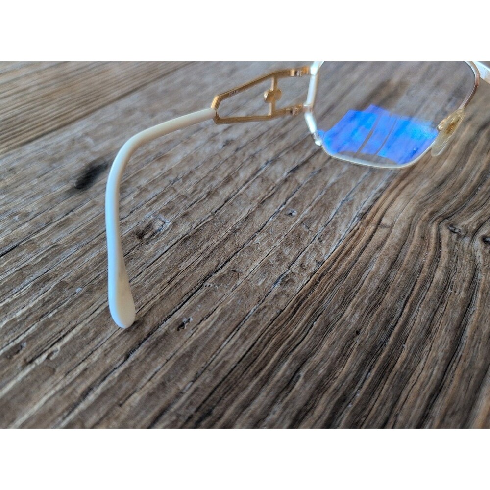 Vintage CAZAL 80s Open EYEGLASSES FRAME Only Women Gold Hexagonal Lens 58 14 140 - Picture 13 of 16